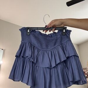 Eesome Stylish Purple Ruffled Mini Skirt